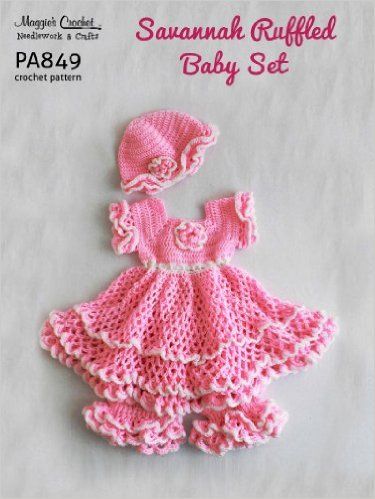 Vestidos Bebe Crochet, Light Worsted Weight Yarn, Crochet Baby Girl, Crochet Girls, Crochet Set, Crochet Baby Clothes, Crochet Baby Dress, Set Patterns