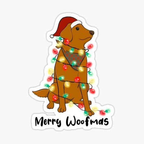 Quirky Christmas Gifts, Merry Woofmas, Quirky Christmas, Holiday Picks, Redbubble Stickers, Dog Sticker, Dog Stickers, Christmas Stuff, Indie Artist