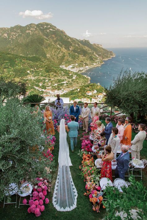 A Summer Alfresco Wedding in Ravello Was Followed by a “Rancho Glam” Reception in Texas Ravello Wedding, Alfresco Wedding, Round Top Texas, Flower Invitation, Bridal Fashion Week, Round Top, Italy Wedding, Little White Dresses, Over The Moon