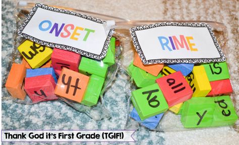 Onset And Rime, Phonics Centers, Nonsense Words, Reading Specialist, Phonics Lessons, Phonics Games, Phonics Kindergarten, Literacy Stations, Teaching First Grade