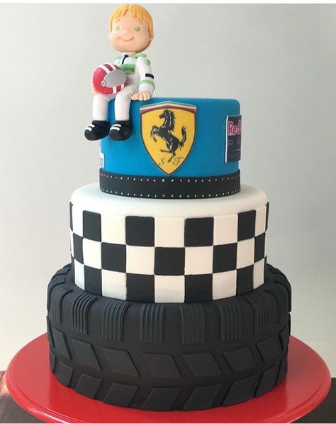 Cake Dragon, Ferrari Cake, Dragon Birthday Cakes, Racing Cake, Bike Birthday Parties, Car Cakes, Race Car Cakes, Bike Birthday, 2nd Birthday Party For Boys