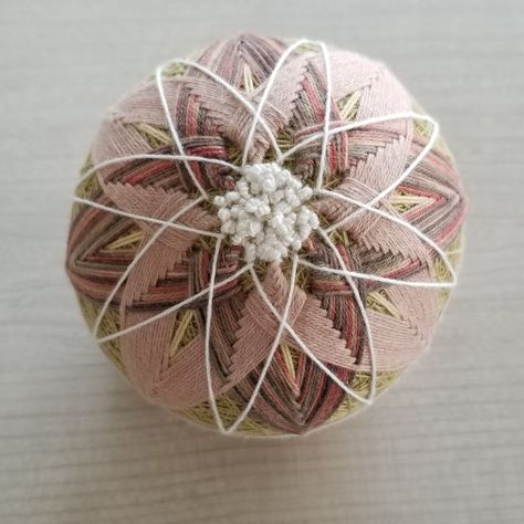 Temari Ball, Japanese Crafts, Blackwork, Japanese Art, Needlework, Cross Stitch, Embroidery, Design, Art