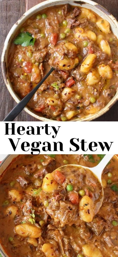 Vegetarian Red Potato Recipes, Vegan Lao Food, Easy To Make Vegan Meals, Thick Vegan Soup, Vegan Soups And Stews Slow Cooker, Healthy Hearty Vegetarian Meals, Wfpb Easy Recipes, Healthy Whole Food Plant Based Recipes, Vegan Stew Recipes Slow Cooker