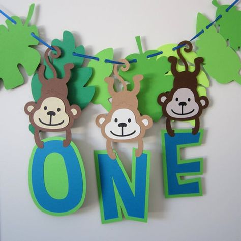 Birthday Banner Ideas, 10 Birthday, Banner Ideas, Birthday Banner, Monkeys, 1st Birthday, Birthday, Clothes