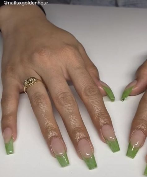 green french tip coffin nails in 2022 | Green acrylic nails, Green toe nails, French tip acrylic nails Jade French Tip Nails, Green French Tip Coffin, Toe Nails French Tip, Funky French Tip Nails, Acrylic Nails Green, Long Round Nails, French Tip Coffin Nails, Green French Tip Nails, French Tip Coffin