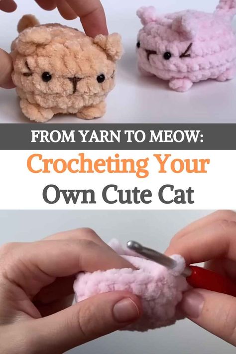 Crochet is a wonderful and relaxing craft that allows you to create a wide variety of projects, from blankets and scarves to stuffed animals and decorative items.One of the most popular crochet projects is the cute cat, which is not only fun to make but also makes a perfect gift for cat lovers.In this guide, we will show you step-by-step how to crochet your very own cute cat, from the basic stitches to the finishing touches.Before you start crocheting your cute cat... Best Selling Crochet Projects, Crochet Cat Beginner, Crochet Cat Easy Pattern, Easy Tiny Crochet Animals, Crochet Animals Free Patterns Cat, Beginner Plushie Patterns, Crochet Tiny Cat Free Pattern, Crochet Plushies Pattern Free Beginner, Easy Crochet Projects Stuffed Animals