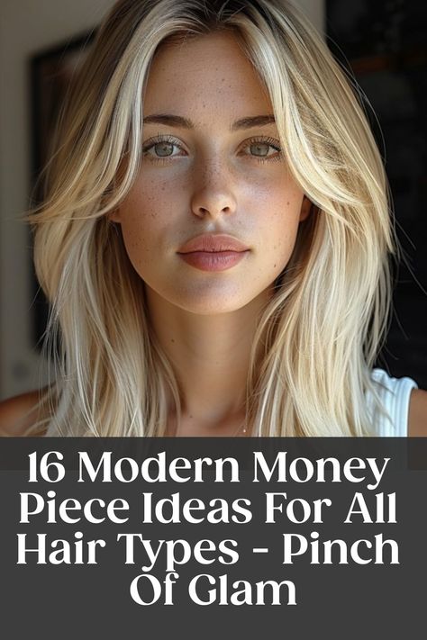 16 modern money piece ideas for all hair types - Pinch of Glam Blonde Money Piece With Curtain Bangs, Money Hair Piece Blonde, Honey Balayage With Money Piece, Fall Blonde Money Piece, Balayage Blonde With Money Piece, Blond Hair Money Piece, Warm Blonde Hair With Money Piece, 40 Best Money Piece Hair Trend Ideas For 2023, Face Framing Money Piece