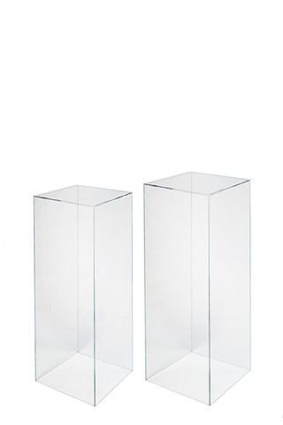 Set/2 Round Clear Acrylic Plinths : 300Dx880mmH + 320Dx900mmH - Holstens Art Hanging System, Cakes Floral, Wedding Centrepiece, Acrylic Vase, Event Display, Shimmer Wall, Acrylic Set, Acrylic Decor, Acrylic Table