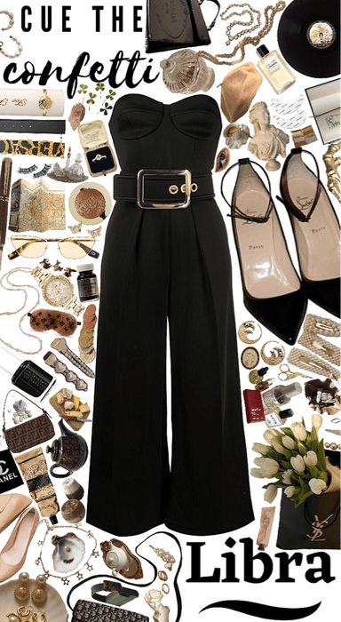 Cue The confetti✨◾️✨ Outfit | ShopLook Confetti Outfit, Outfits For April, Scorpio Outfits, Libra Outfits, Libra Aesthetic, Astrology Fashion, Zodiac Clothes, Venus In Libra, Zodiac Fashion