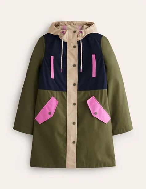 British Weather, Boden Uk, Blazer Jeans, Waterproof Coat, Green Grey, Mini Boden, Women's Coats & Jackets, Daily Look, Shirts & Tops