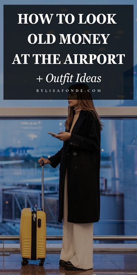 Elegant Flight Outfit, Chic Plane Outfit Winter, Airport Outfit To Europe, Old Money Plane Outfit, Elegant Airport Outfit Travel Style, Classic Airport Outfit, Airport Outfit Old Money, Winter Airport Outfit Travel Style Chic, Flight Outfits Women