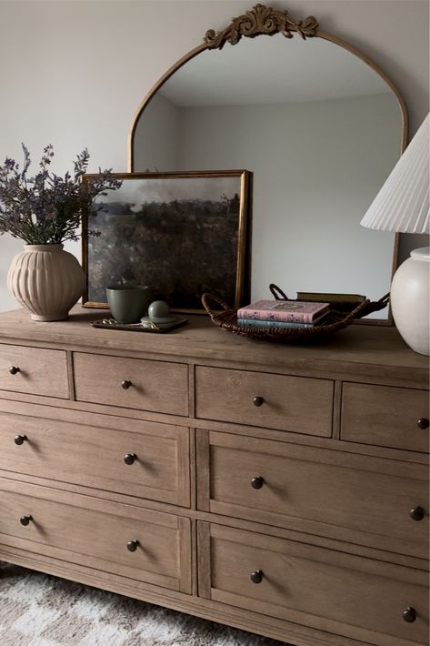 Sausalito 8-Drawer Dresser curated on LTK Long Bedroom Dresser Decor, 2 Dressers Side By Side Master Bedrooms, Mcgee And Co Dresser, Moody Dresser Decor, Big Dressers Master Bedrooms, Style Top Of Dresser, Bedroom Mirror Ideas Over Dresser, Beige Dresser Bedroom, Bedroom Dresser With Tv Above