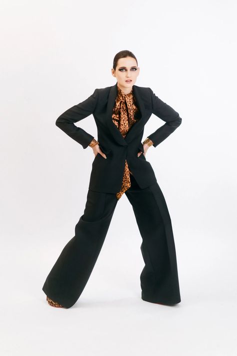 Martin Grant Fall 2021 Ready-to-Wear Collection | Vogue Black Tuxedo Jacket, Gold Jumpsuit, Martin Grant, Capsule Outfits, Black Tuxedo, Runway Looks, Vogue Runway, Fall Jackets, Fashion Show Collection