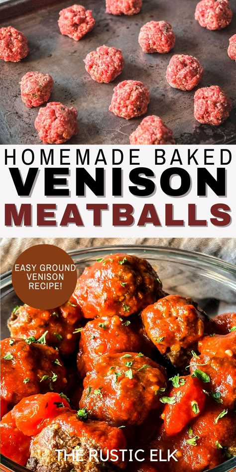 Meals To Make With Ground Venison, Dinner Recipes With Deer Meat, Dinner Recipes Venison, Venison Spaghetti Recipe, Venison Meatballs Crockpot, Deer Meatballs Recipes, Recipes With Venison Burger, Back Strap Venison Recipe Oven, Low Carb Venison Recipes