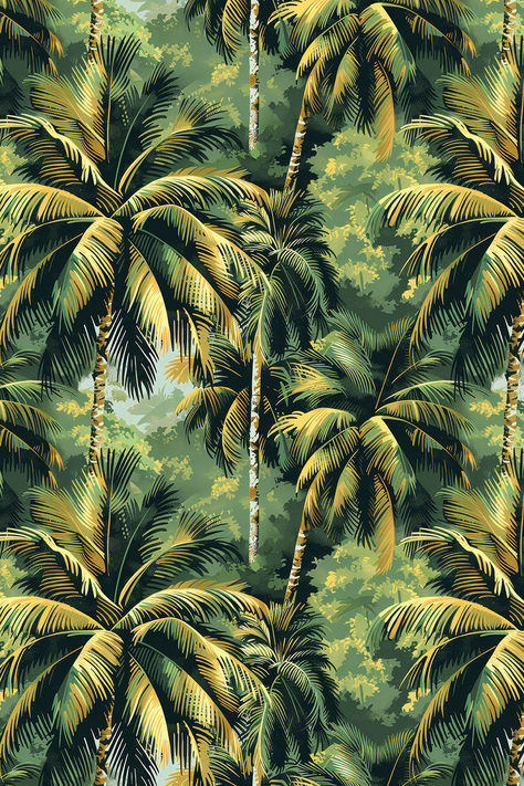 Reminds me of that wonderful vacation. . . . . . . . . green palm, hawaiian pattern, exotic pattern, tropical, tropical pattern, exotic tree, coconut tree, artistic pattern, green and yellow, all over print, tropical leaves, palms, patterncabinet, pattern cabinet, redbubble products Palm Tree Pattern Design, Palm Tree Pattern, Hawaiian Pattern, Kerala India, Coconut Tree, Tropical Pattern, Tropical Leaves, Kerala, Palm Trees