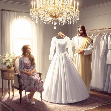 Christian Wedding Look, Wedding Dress Christian, Jesus Wedding, Christian Wedding Dress, Ready For Marriage, Gods Princess, Jesus Christ Artwork, Jesus Christ Art, Christian Quotes God