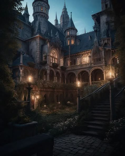 Dark Castle Interior, Gothic Castle Aesthetic, Scary Castle, Goth Castle, Dark Mansion, Gothic Manor, Castle Architecture, Wooden Castle, Dark Castle