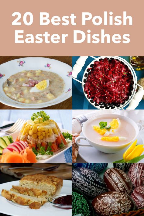 Get inspired with those traditional Polish Easter dishes! Polish Easter Traditions Food, Ukrainian Easter Recipes, Easter Polish Food, Slovak Easter Recipes, German Easter Recipes, Traditional Easter Dinner Menu Ideas, Non Traditional Easter Dinner, Polish Easter Recipes, Easter Recipes Vegetables