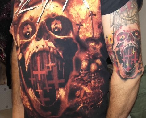 Slayer tattoo band Slayer Tattoo, Tattoo Band, Slayer Band, Band Tattoo, Skull Tattoo, Band, Tattoos