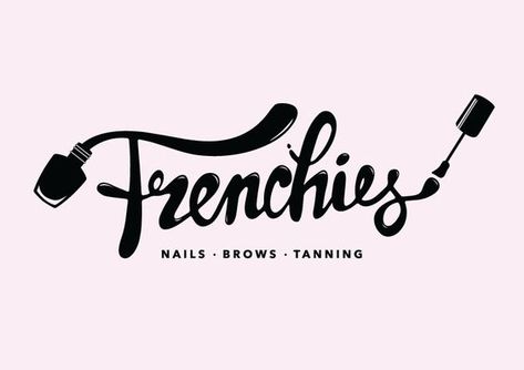 Frenchies Nail Salon Branding - Meagan Mills Portfolio - The Loop Nail Salon Branding, Nail Salon Names, Salon Names Ideas, Salon Logo Design, Salon Names, Nail Salon Design, Beauty Salon Logo, Nail Logo, Creative Jobs