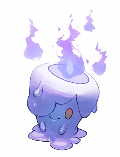 Litwick Tattoo, Pokemon Infographic, Litwick Pokemon Art, Ghost Pokemon Art, Ghost Pokemon Tattoo, Cute Ghost Pokemon, Luggage Drawing, Litwick Pokemon, Pokemon Chandelure