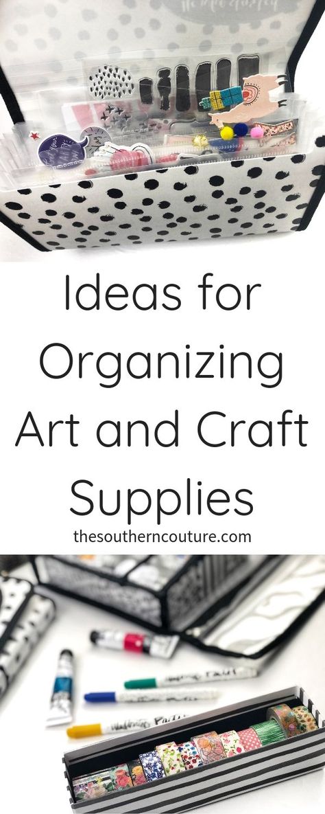 Ideas for Organizing Art and Craft Supplies - Southern Couture Art Journaling Supplies, Clever Inventions, Organize Life, Ideas For Organizing, Art And Craft Supplies, Scrapbook Organization, Journaling Supplies, Organize Craft Supplies, Art Organization