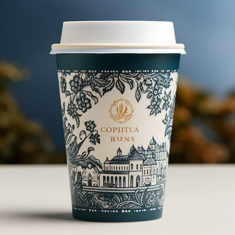 Beautiful Food Packaging, Luxury Coffee Branding, Coffee Cups Design Ideas, Luxury Coffee Packaging, Paper Cup Design Ideas, Cafe Cup Design, Coffee Cup Packaging Design, Coffee Packaging Design Branding, Cup Coffee Design