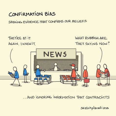 Cognitive Biases: Three Common Types Illustrated Masculine Traits, Confirmation Bias, Tiny Quotes, Cognitive Bias, States Of Matter, Visual Thinking, Lifelong Learning, Brand Communication, The Big One