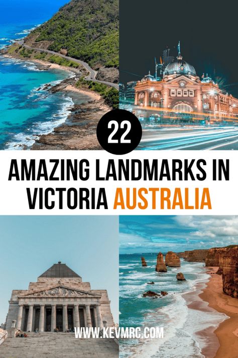 Victoria is a great place to travel because of its amazing attractions, but also a great place to live: Melbourne, the state's capital city has been ranked the best city to live in the world for 7 years in a row! Here are 22 amazing landmarks in Victoria Australia. victoria australia travel | places to travel in victoria australia | places to visit in victoria australia | things to do in victoria australia #victoria #australia Victoria Australia Travel, Australia Places To Visit, Aus Travel, Australia Bucket List, Place To Travel, Australia Trip, Visit Melbourne, Oceania Travel, Travel Inspiration Destinations