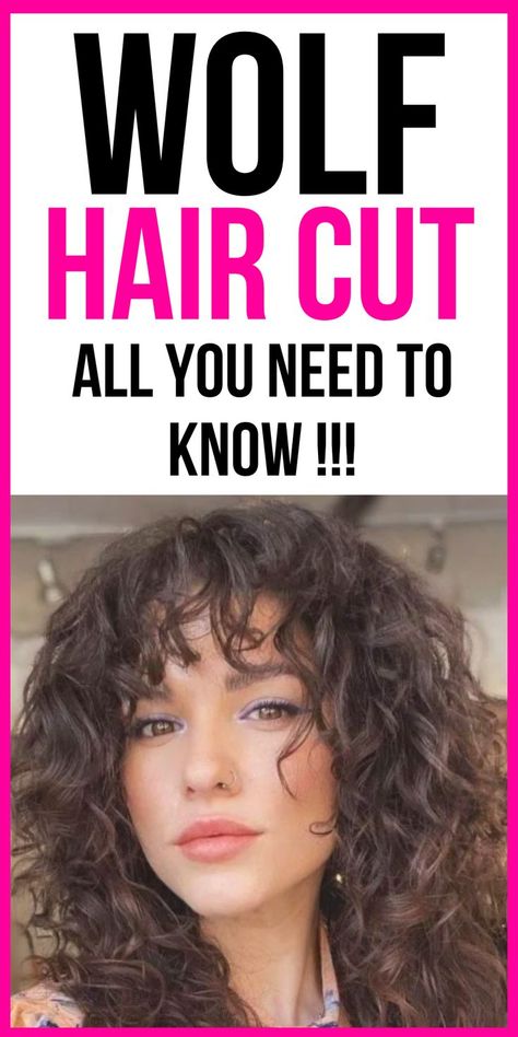 Med Length Wolf Cut Hair, Shaggy Wolfcut Curly Hair, Shoulder Length Edgy Haircut, Shoulder Length Hair Wolfcut, Long Curly Hair With Bangs And Layers, Shaggy Wolfcut Medium Hair, Wolf Cut Hair Medium Length, Wolf Cut Hair Curly, Curly Wolf Cut With Bangs