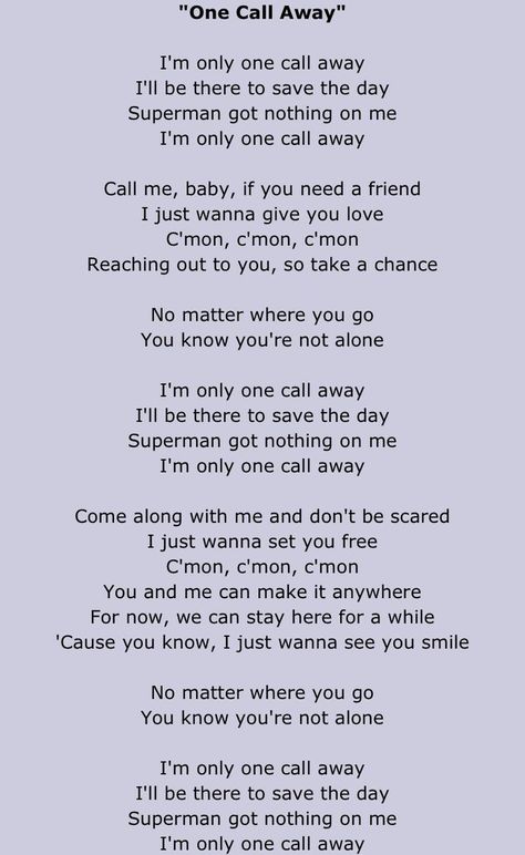 Dont Be Scared, Youre Not Alone, Save The Day, Set You Free, I Am Scared, Call Me, Superman, Take That, Songs