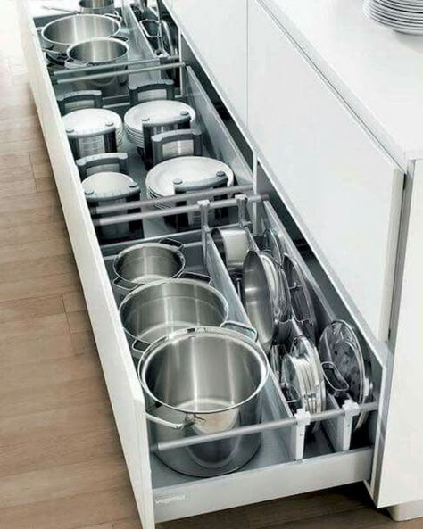 Desain Pantry Dapur, Drawer Diy, Model Dapur, Desain Pantry, Kabinet Dapur, Kitchen Drawer Organization, Small Kitchen Decor, Kitchen Pantry Design, Diy Kitchen Storage