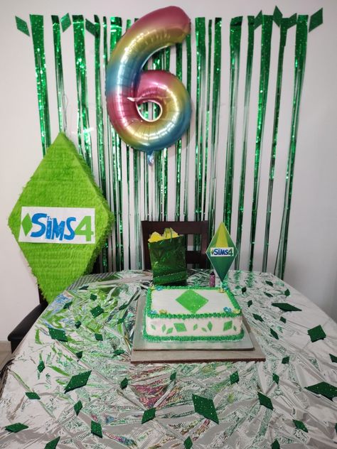 Sims Themed Birthday Party, Sims Party Theme, Sims Birthday Party Ideas, Sims Party, Shrek Party, Ideas Fiesta, Birthday Dinner Party, Video Game Party, Themed Party Ideas