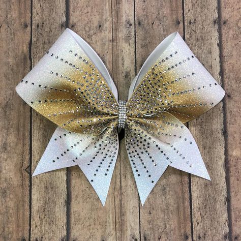 Cheer Camp Gifts, Cheer Buckets, Bling Cheer Bows, Competition Bows, Cheer Hair Bows, Cheerleading Bows, Bling Bows, Gold Ombre, Cheer Hair