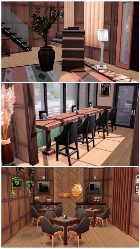 #sims4 Sims 4 Restaurant Decor, Ts4 Restaurant Build, Sims 4 Cc Restaurant Lots, Sims 4 San Myshuno Restaurant, Sims 4 San Myshuno Apartment Cc, Sims 4 Restaurant, Restaurant Booth, San Myshuno, Sushi Restaurants