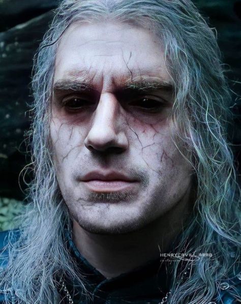 Witcher Makeup, Geralt Of Rivia Henry Cavill, Witcher Wallpaper, The Witcher Geralt, Witcher Art, Creature Artwork, Geralt Of Rivia, Perspective Art, Male Makeup