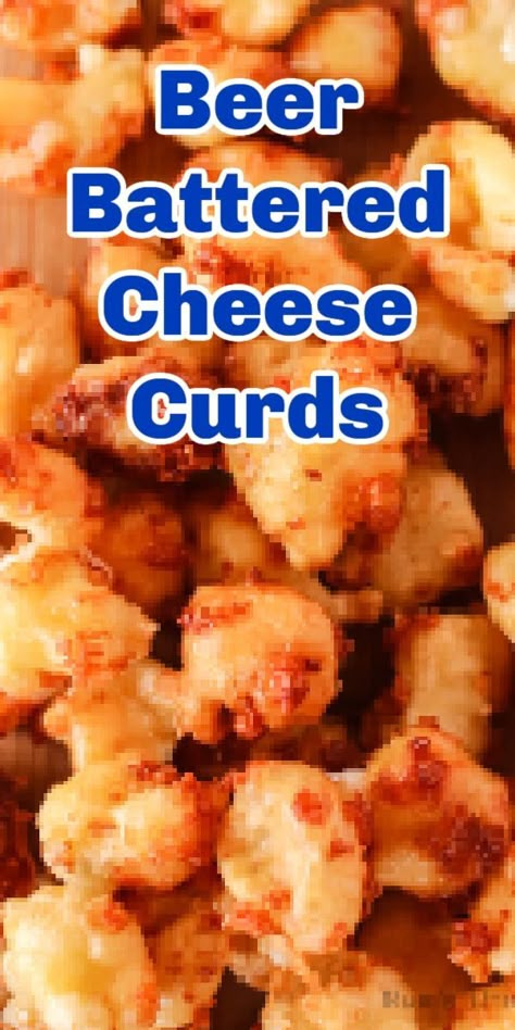 Beer Battered Cheese Curds are melty, chewy, salty, crispy bites of deliciousness! And now, you don’t even need to go to the state fair to get them! #beer #numstheword #cheesecurds #chewy #crispy #appetizers #delicious Beer Battered Cheese Curds, Crispy Appetizers, Fried Cheese Curds Recipe, Homemade Cheese Curds, Deep Fried Cheese Curds, Cheese Curds Recipe, Beer Batter Recipe, Wisconsin Cheese Curds, Fish Batter Recipe