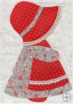 Textile Art Quilt, Girl Quilts Patterns, Appliqué Ideas, Free Applique Patterns, Quilts Designs, Applique Quilt Patterns, Sunbonnet Sue, Rug Patterns, Pola Sulam