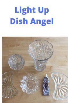 Christmas Angels Diy, Glassware Garden Art, Glass Bird Bath, Antiques Repurposed, Glassware Crafts, Christmas Angel Crafts, Globe Crafts, Diy Angels, Repurposed Decor