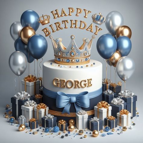 Happy Birthday In Spanish, Happy Birthday George, Happy Birthday Best Friend, Birthday Cake With Photo, Cute Good Morning Images, Happy Birthday Photos, Happy Birthday Dear, 1st Birthday Cakes, Android Wallpaper Flowers