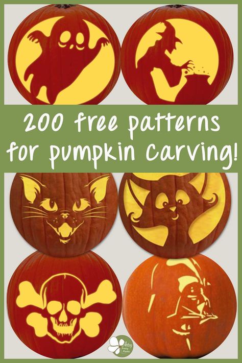 It's almost Halloween, and you'll need an awesome pumpkin carving pattern. Choose from cats, skulls, witches, ghosts and Star Wars characters. #halloweendecor halloweenideas #halloweencrafts Pumpkin Patterns Free Carving, Awesome Pumpkin Carving Ideas Creative, Carving Designs Pattern Ideas, Pumpkin Patterns Carving, Pumpkin Carving Stincles, Pumpkin Carving Free Printable, Nerd Pumpkin Carving, Pumpkin Carving Silhouette, Silhouette Pumpkin Carving