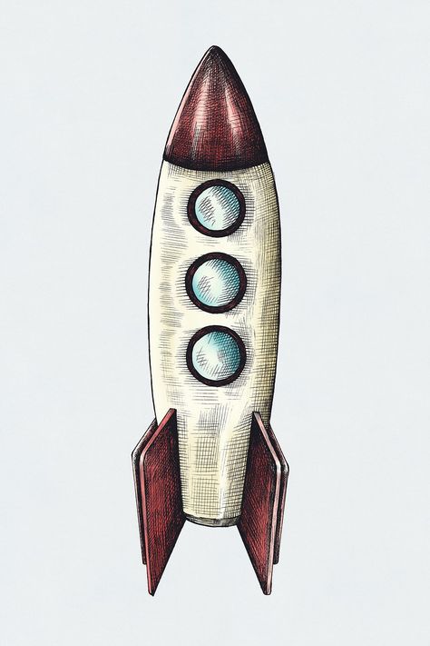 Rocketship Drawing, Retro Spaceship, Rocket Illustration, Plane Icon, Orion Spacecraft, Retro Rocket, Draw Hands, Image Paper, Hand Images