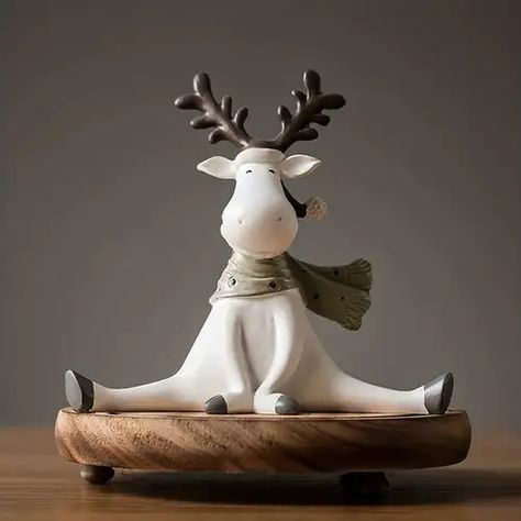 Nordic Craft Cute Split Deer Creative Resin Elk Home Goods Gift Hand-painted Sculpture Ornaments,, Wedding Couple Decorations, Confession Dolls, Car Decorations, Home Living Room Bar Coffee Shop Decoration Ornaments,nursery Decor - Temu Reindeer Figurine, Home Decor Sculptures, Indoor Window, Christmas Material, Living Room Bar, Coffee Shop Decor, Creative Home Decor, Creative Home, Mauritius