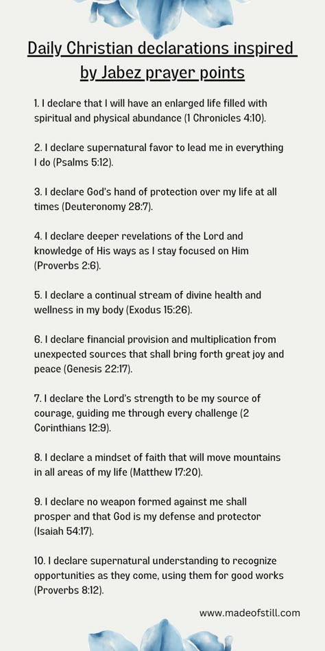 Jabez Prayer, Christian Declarations, Prayer Points, Warfare Prayers, Fast And Pray, I Declare, Christian Affirmations, Spiritual Prayers, Prayer And Fasting