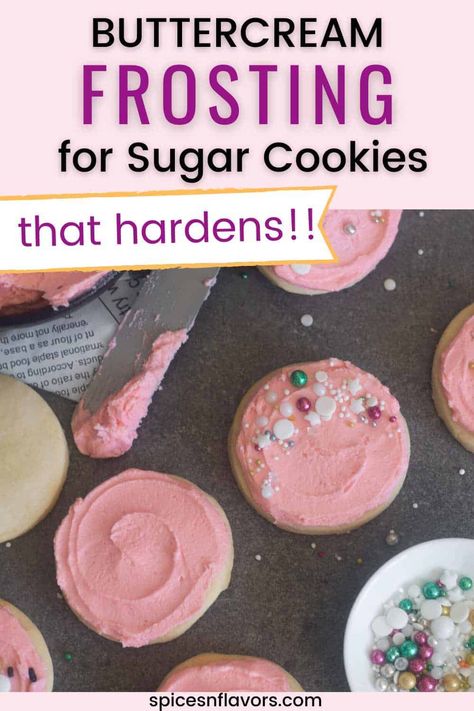 Homemade Buttercream Frosting For Cookies, Iambaker Sugar Cookie Icing, Best Sugar Cookie Buttercream Frosting, Butter Icing For Sugar Cookies, Cutout Sugar Cookies Icing, Soft Cookie Icing, Stackable Frosting For Sugar Cookies, Frosting For Sugar Cookies Buttercream, Frosting That Hardens