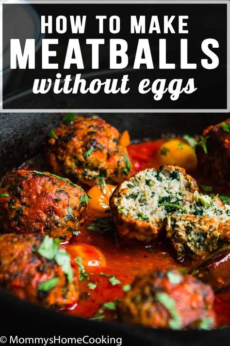 Turkey And Spinach Meatballs, Eggless Meatballs, Meatballs Without Eggs, Eggless Dinner, Homemade Turkey Meatballs, Meatballs Dinner, Turkey Meatballs Recipe, Spinach Meatballs, Egg Free Breakfast