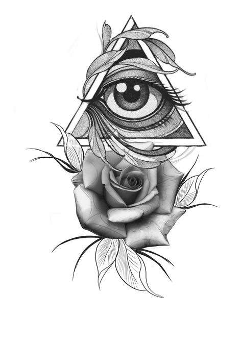 Rose With Eye Tattoo Design, Rose With Eye Tattoo, Gio Tattoo, Jean Tattoo, Arm Tattoos Lettering, Leg Sleeve Tattoos, Leg Tattoo Ideas, Abstract Art Tattoo, Chicano Tattoos Sleeve