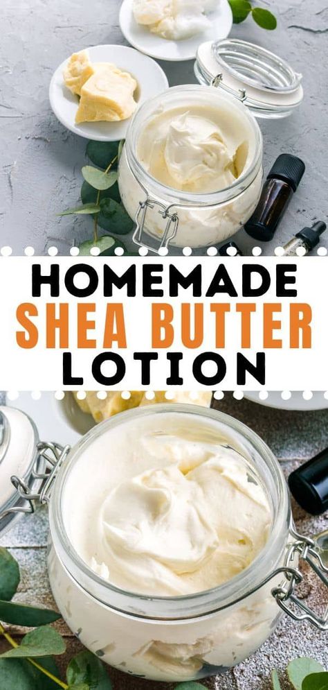 Easy Luxurious Homemade Shea Butter Lotion Recipe--Non Greasy Shea Body Butter Recipe, Diy Body Cream, Shea Butter Lotion Recipe, Shea Butter Body Butter, Diy Shea Butter, Shea Butter Diy, Body Lotion Recipes, Diy Lotion Recipe, Homemade Lotion Recipe