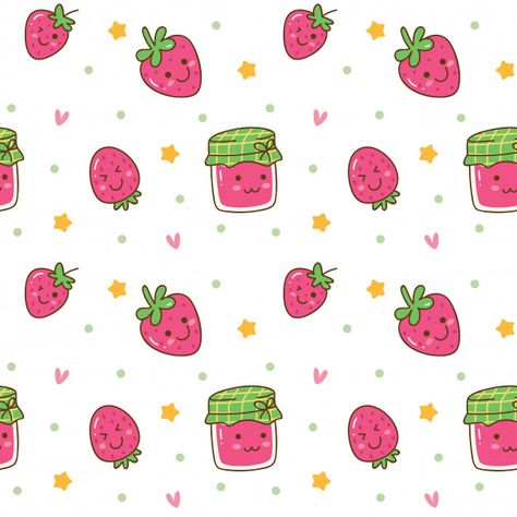 Cute Strawberry Background, Cute Strawberry Wallpaper Kawaii, Strawberry Vector Illustration, Strawberry Fabric Print, Blog Wordpress, Strawberry Seamless Pattern, Rose Gold Texture, Neon Backgrounds, Muslin Wraps