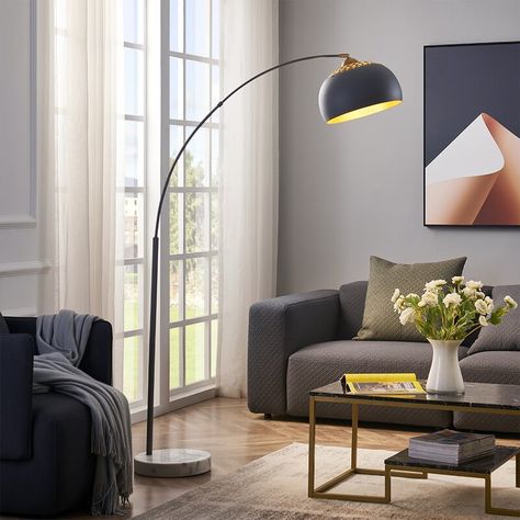 Arc lamp living room